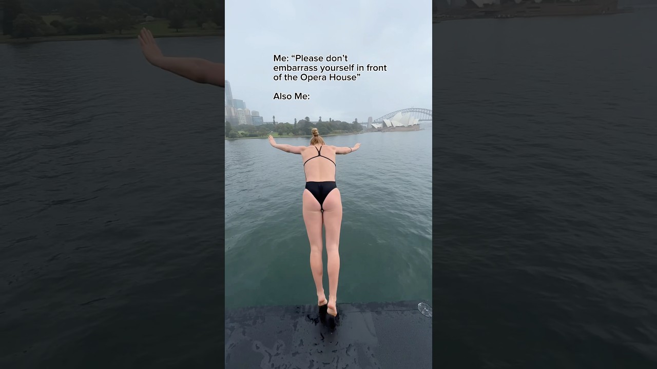 Slipping into the Sydney Harbour 😳🇦🇺 #fail #bravegang