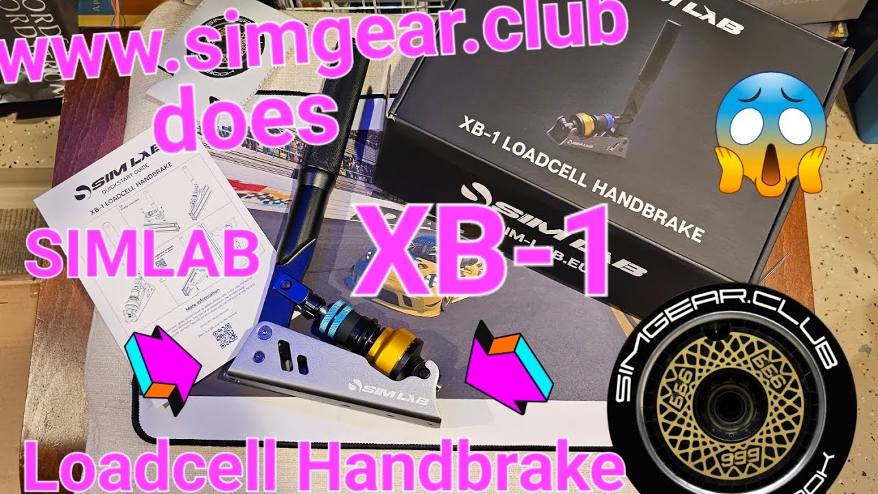 SIMLAB XB-1 Loadcell Handbrake unboxing w/ www.simgear.club