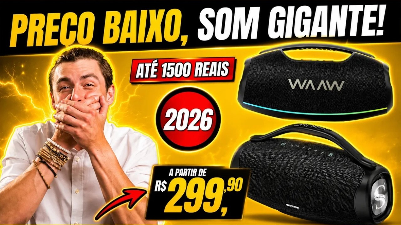 Top 5 BOOMBOX Até 1500 – Som Forte, Preço Justo e Durabilidade.