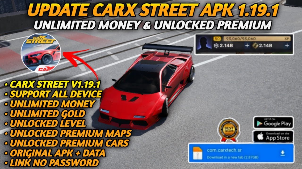 ОБНОВЛЕНИЕ 2026!! CARX STREET MOD APK v1.19.1 ГЕЙМПЛЕЙ &mdash; БЕСКОНЕЧНЫЕ ДЕНЬГИ, ВСЕ МАШИНЫ ОТКРЫТЫ, ...