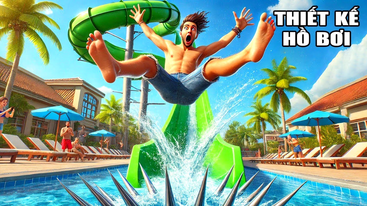 TÔI THỬ LÀM KIẾN TRÚC SƯ THIẾT KẾ HỒ BƠI Và CÁI KẾT | Pool Design Waterpark Simulator
