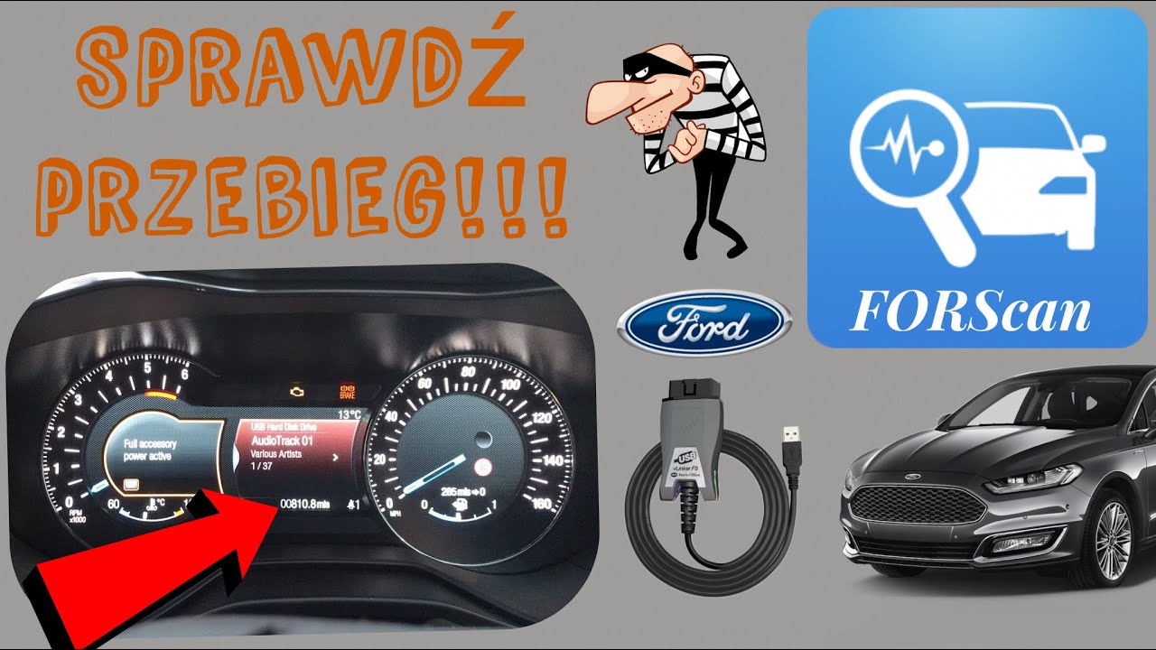 How to check milage in Ford, Mazda? Use Forscan and intarface Vgate (vLinker FS)