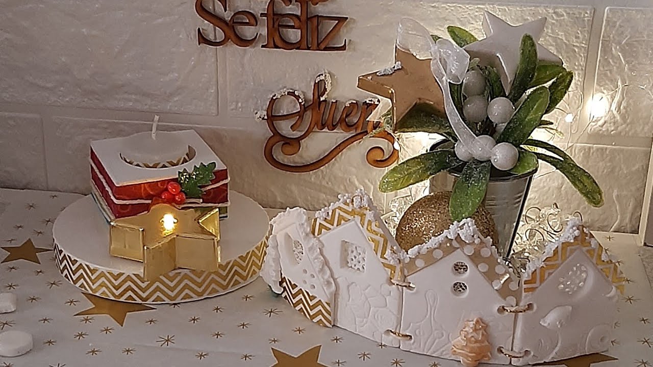Manualidades  en porcelana fría para navidad !! 🌲🕯🌟