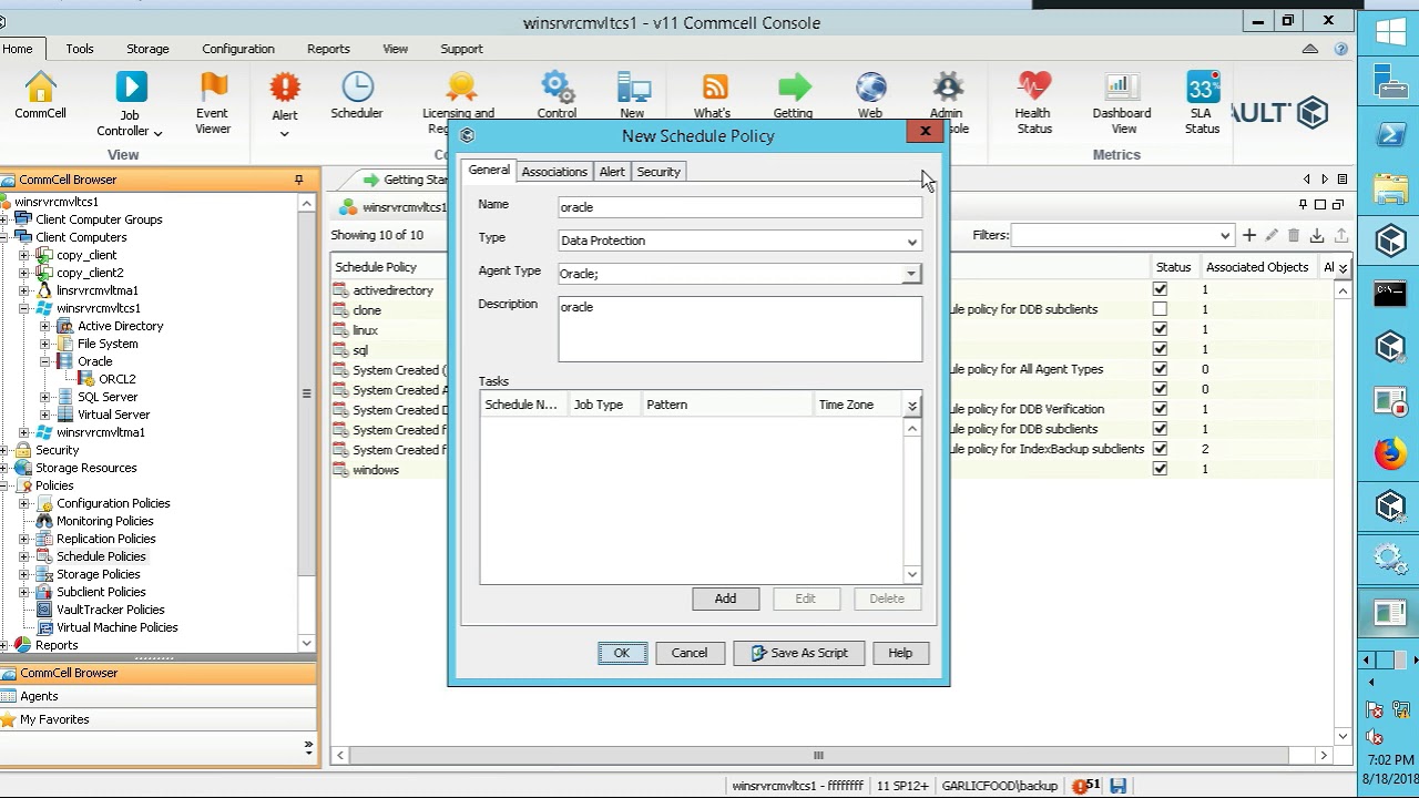How to backup oracle in CommVault #getajobinit #getajobintech