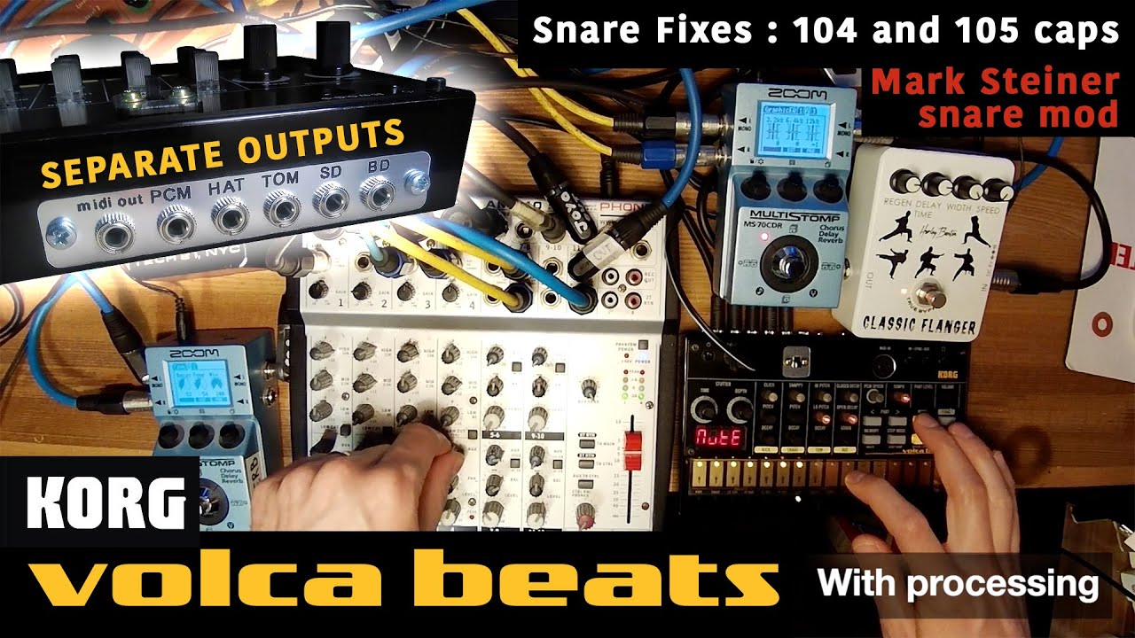 Korg VOLCA BEATS with SEPARATE OUTPUTS and SNARE mods