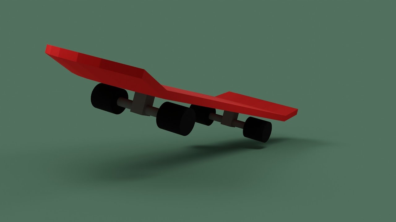 Blender Tutorial | Low Poly Skateboard