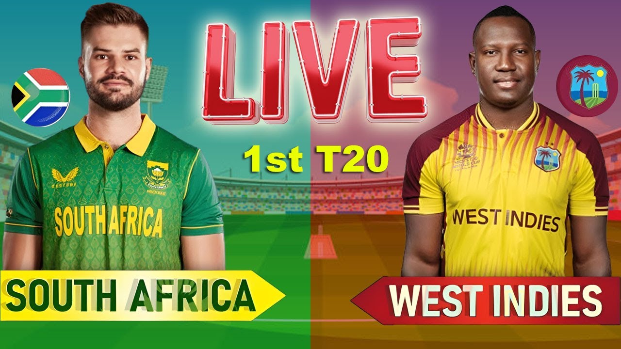 🛑WI vs SA, 1st Match | South Africa v West Indies 2026 - Live Cricket Match Score Commentary