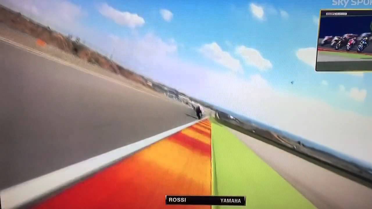 Partenza in MotoGP di Valentino Rossi al gran premio di Aragon