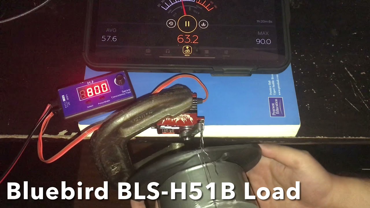 Servo noise level test with 800g load