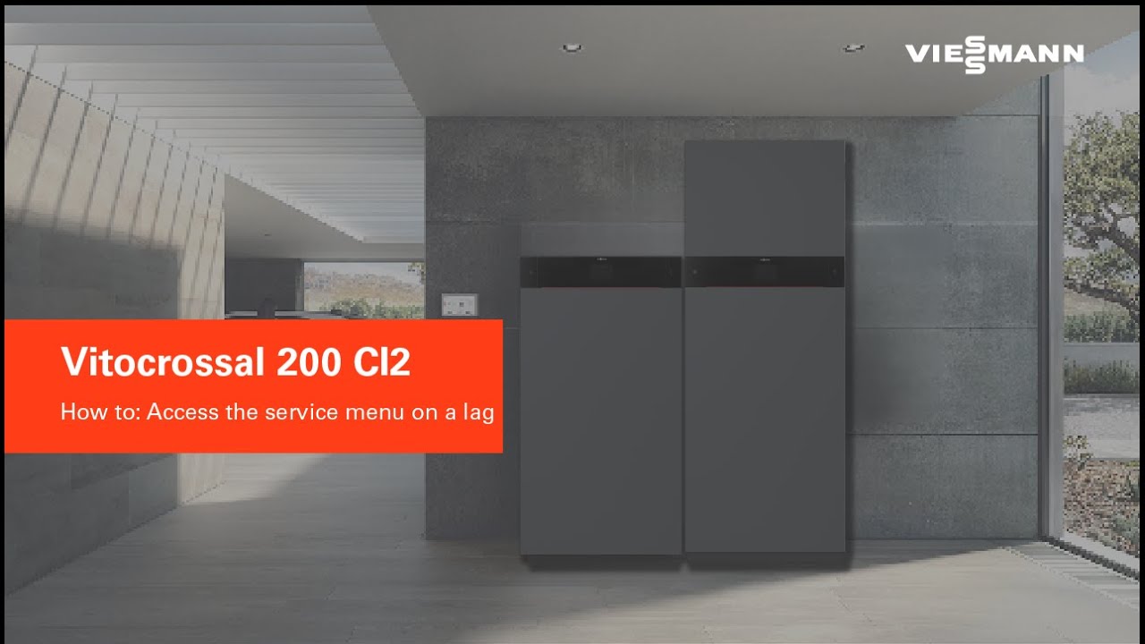 How to: Access the  service menu on a lag Vitocrossal 200 CI2 boiler