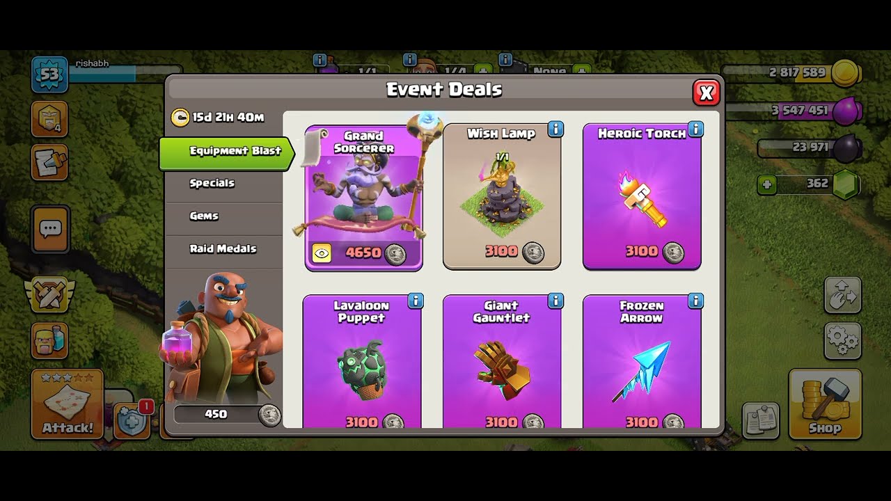 New event:equipment blast #clashofclans