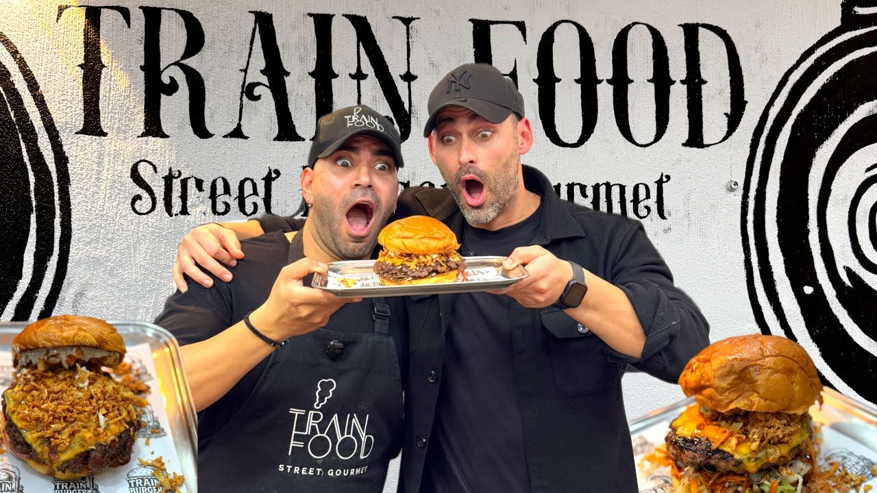 TOP burgers at Train Food Street Burger Gourmet 🍔#streetfood #burger #food #limassol #cyprus