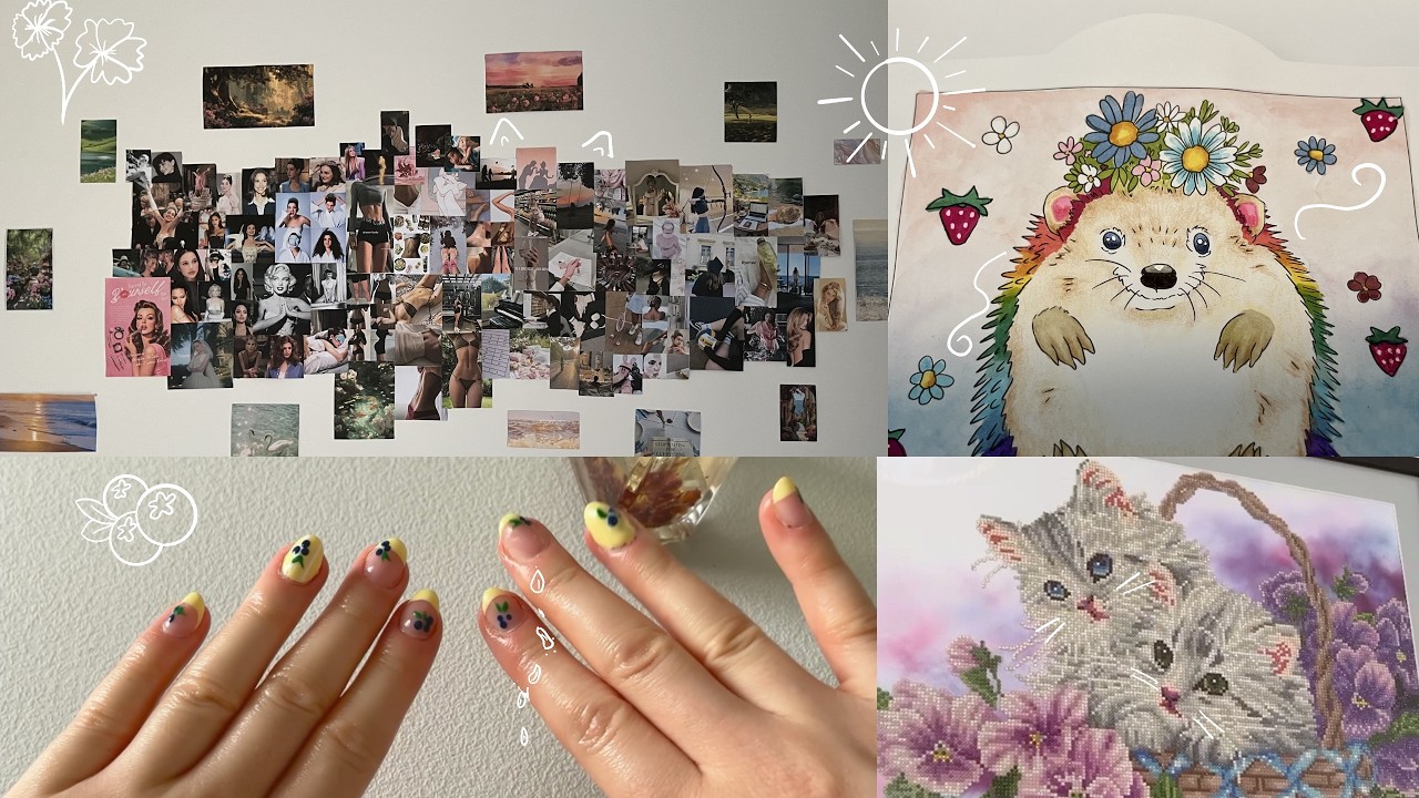 🌷Chill Productivity & Reset with Me before Uni Starts 🧚🏻‍♀️ || Nails, Planning, Goals, & Colouring