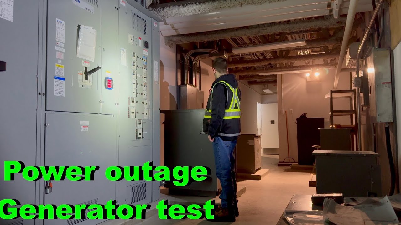 Power outage emergency generator test simulation at high school #2