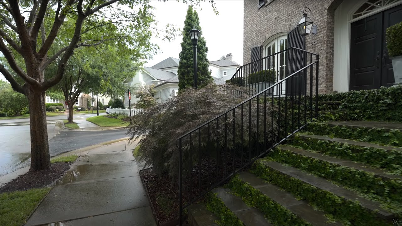 Quiet and Relaxing Walk Through American Suburbs in the Rain | Nature Sounds for Sleep and Study