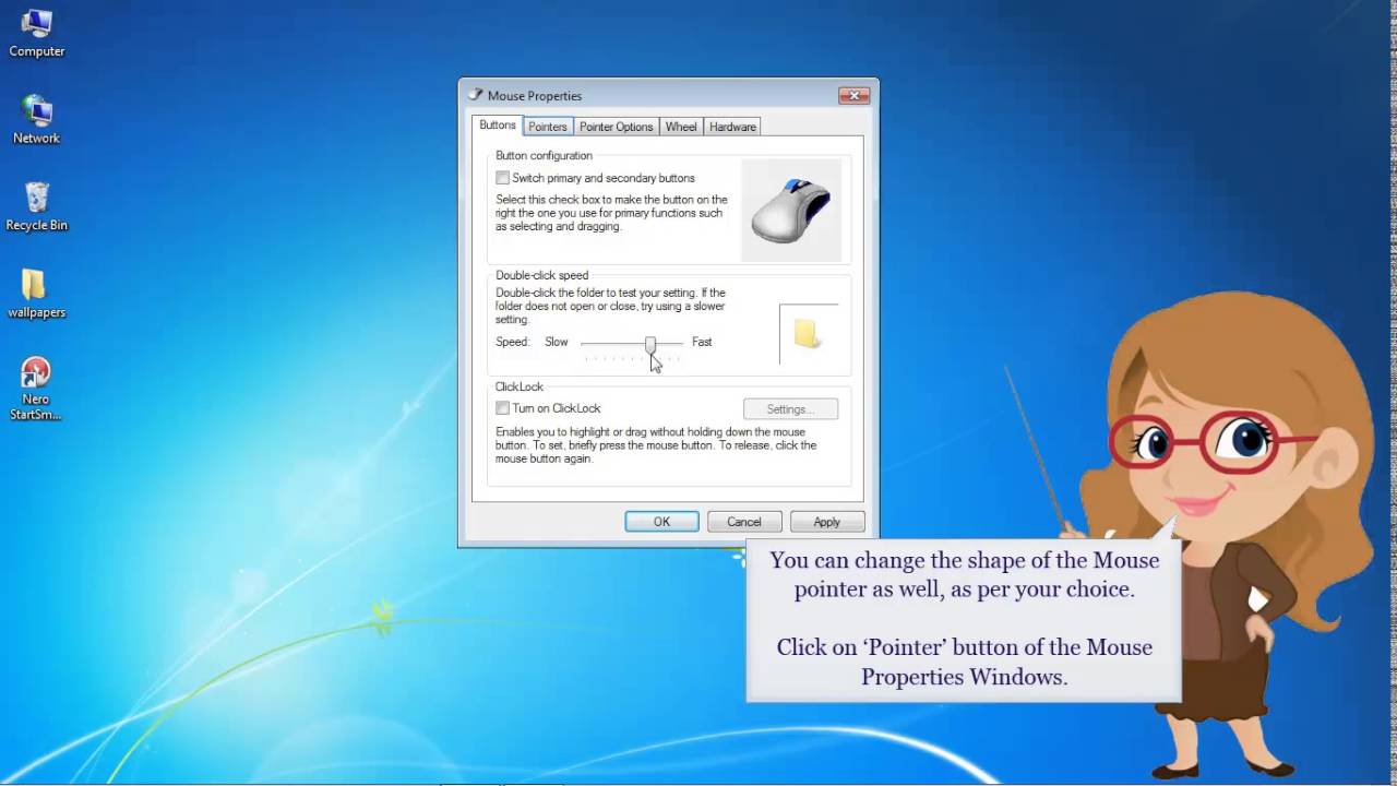 Windows 7- Mouse Settings