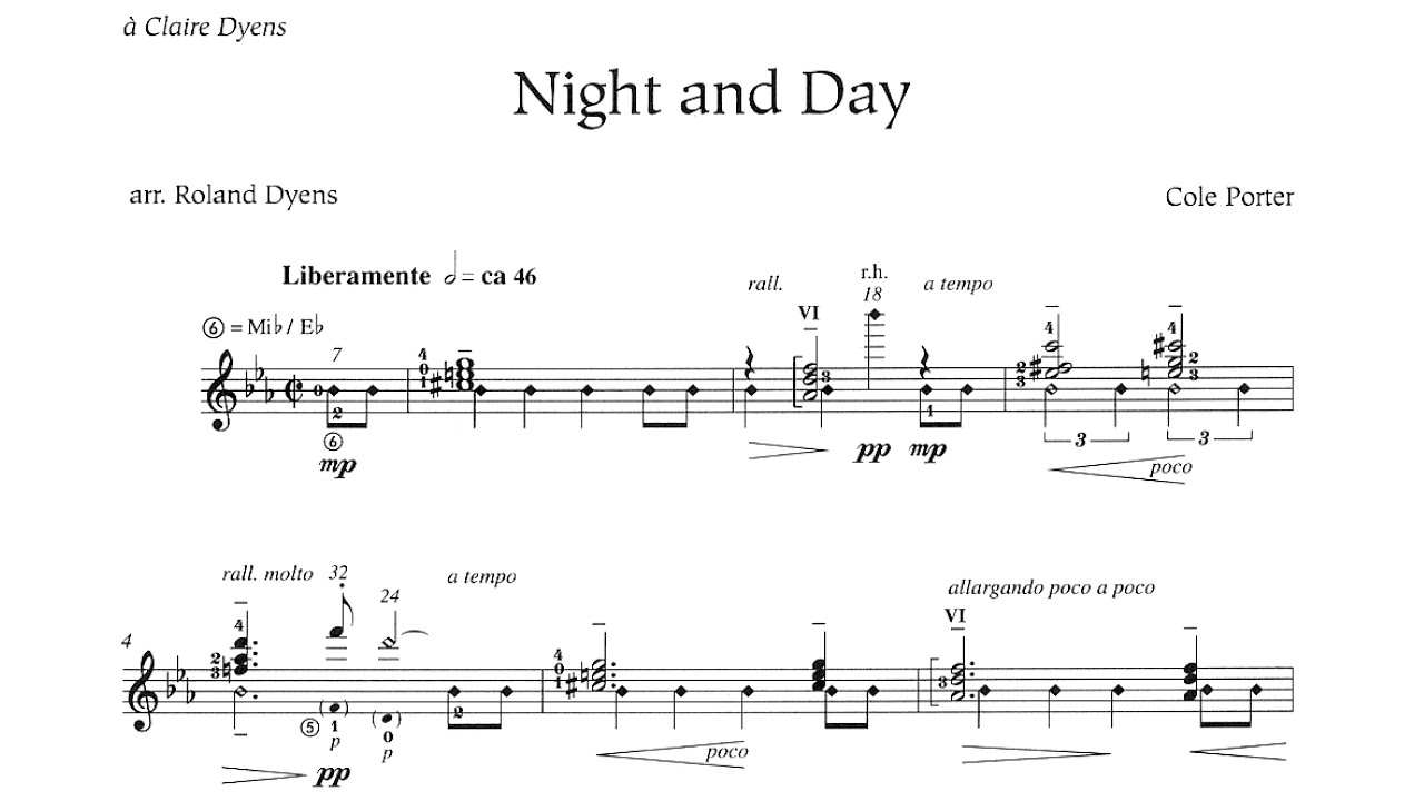 Cole Porter - Night and Day (Arr. Roland Dyens for Guitar) [Roland Dyens]