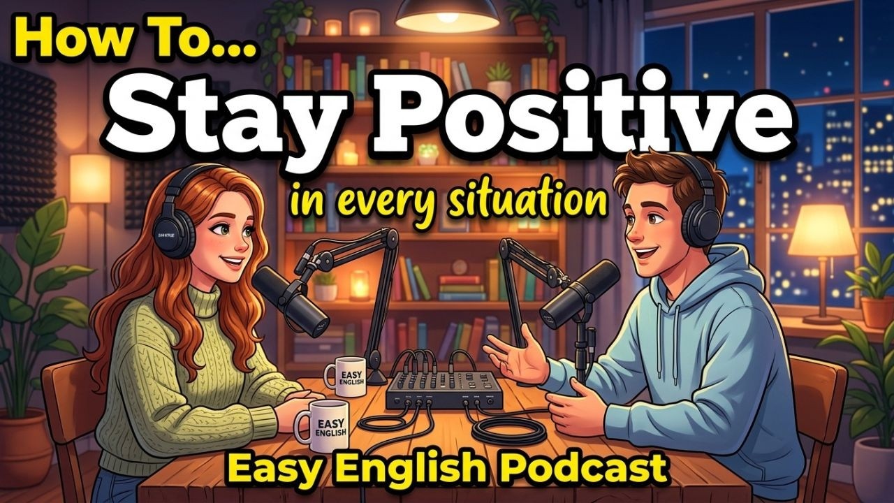English Podcast for Beginners | How to Stay Positive and Motivated | Easy English Listening Practice