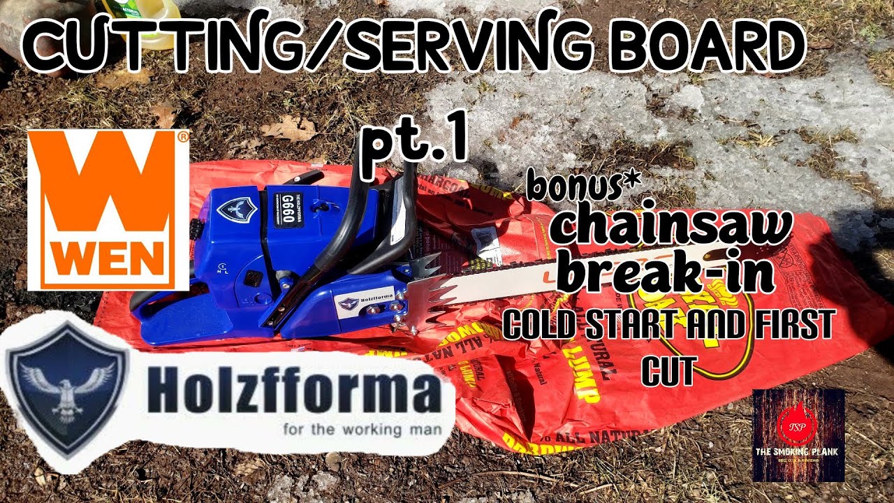 holzfforma g660 first start first cut. cutting/serving board pt.1