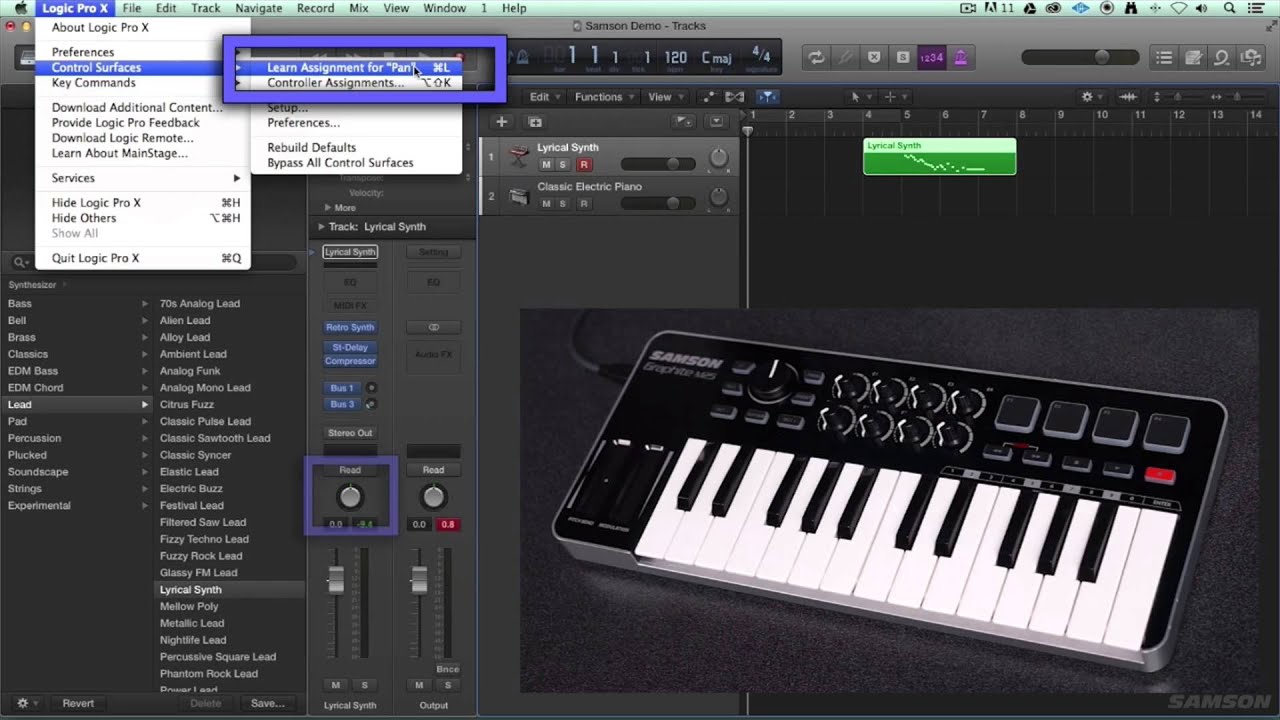 Graphite M25 Tutorial-Controller setup in Logic and Protools.