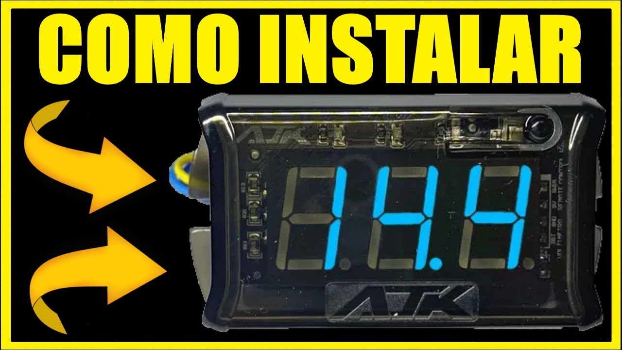 Como ligar Voltímetro remote control AJK #ALANROD