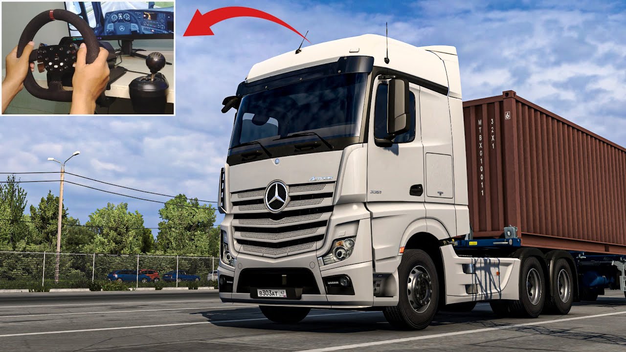 Euro Truck Simulator 2: Mercedes Actros - The Carbon Black Challenge (PXN V10 Full Gameplay)