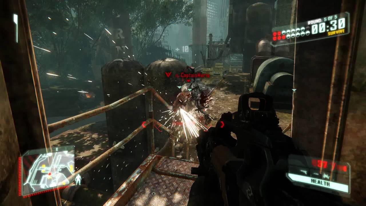 Crysis 3 Hunter mode. Defense on East River