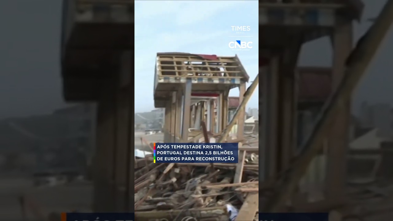 Ap&oacute;s tempestade Kristin, Portugal destina 2,5 bilh&otilde;es de Euros para reconstru&ccedil;&atilde;o #shorts