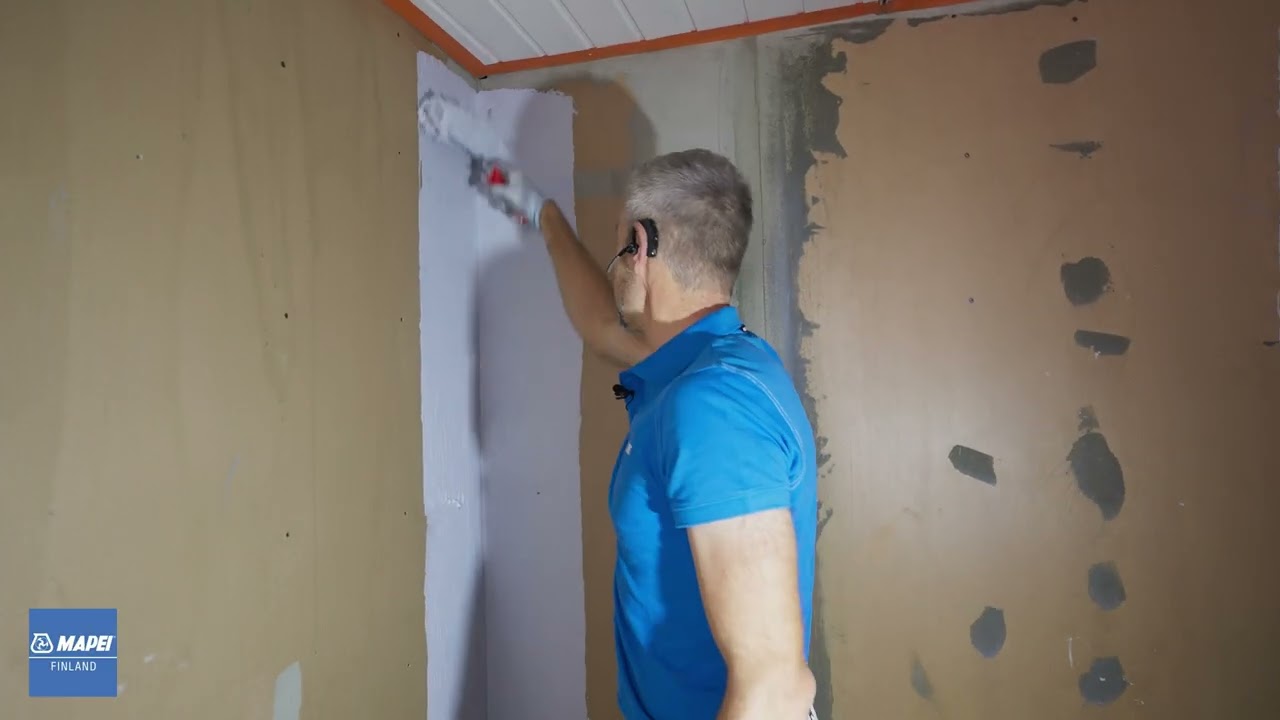 Mapei Mapegum WPS -vedeneristysjärjestelmä osa 2:Vedeneristys & läpivientien tiivistys Mapeflex MS45