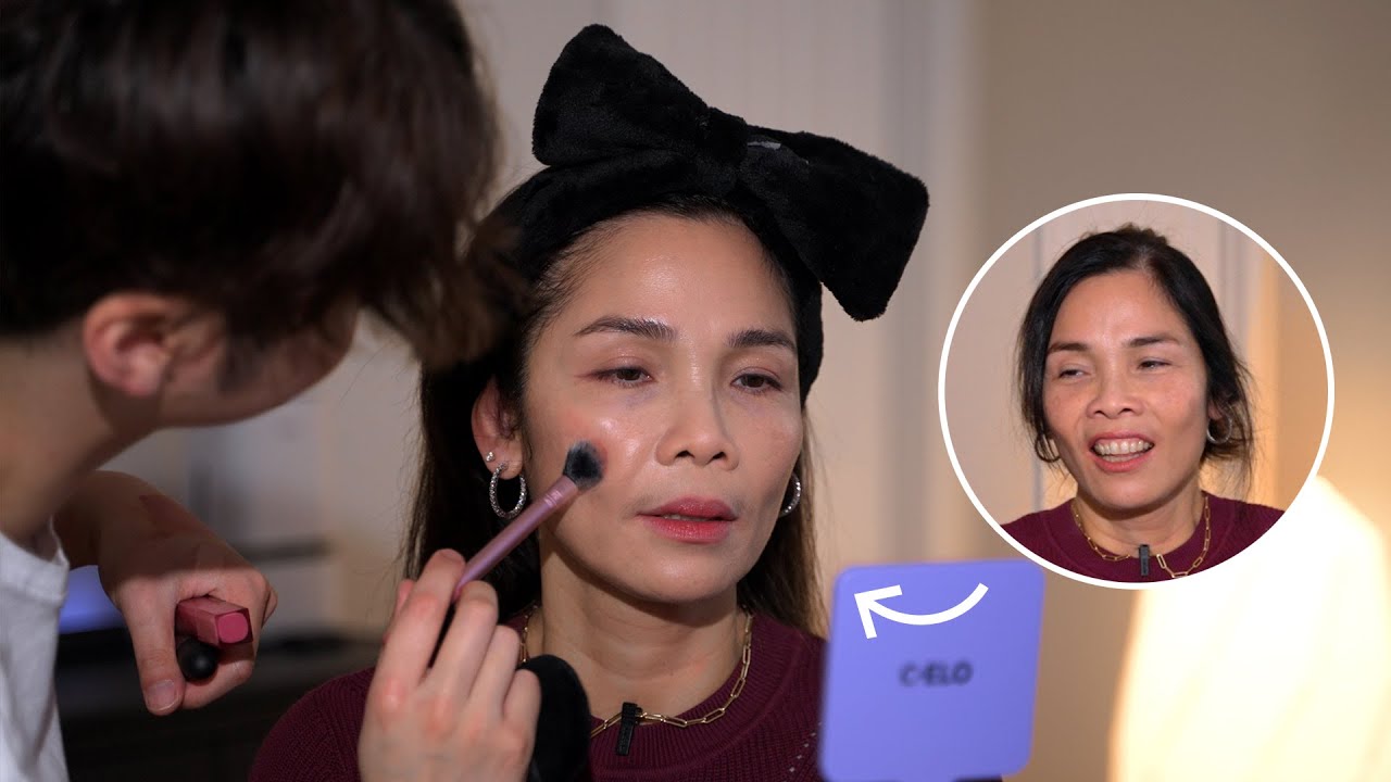 Doing my mom's makeup lol - Edward Avila