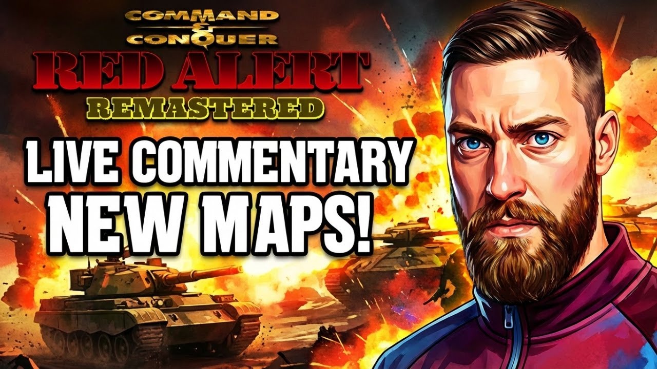 Command and Conquer Red Alert Remastered 3vs3/4vs4 (Testing new maps with live commentary)