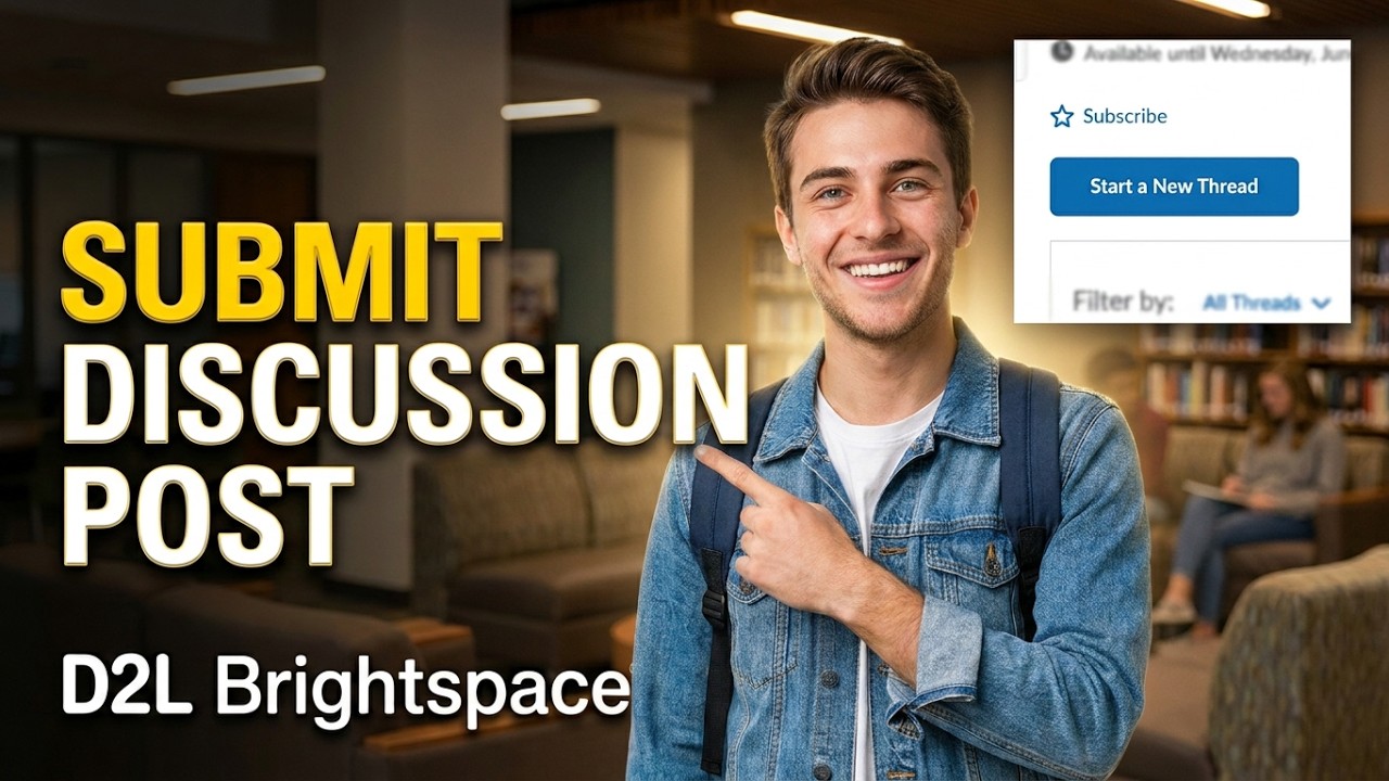 D2L | Brightspace - Students - How to submit a discussion post in D2L.