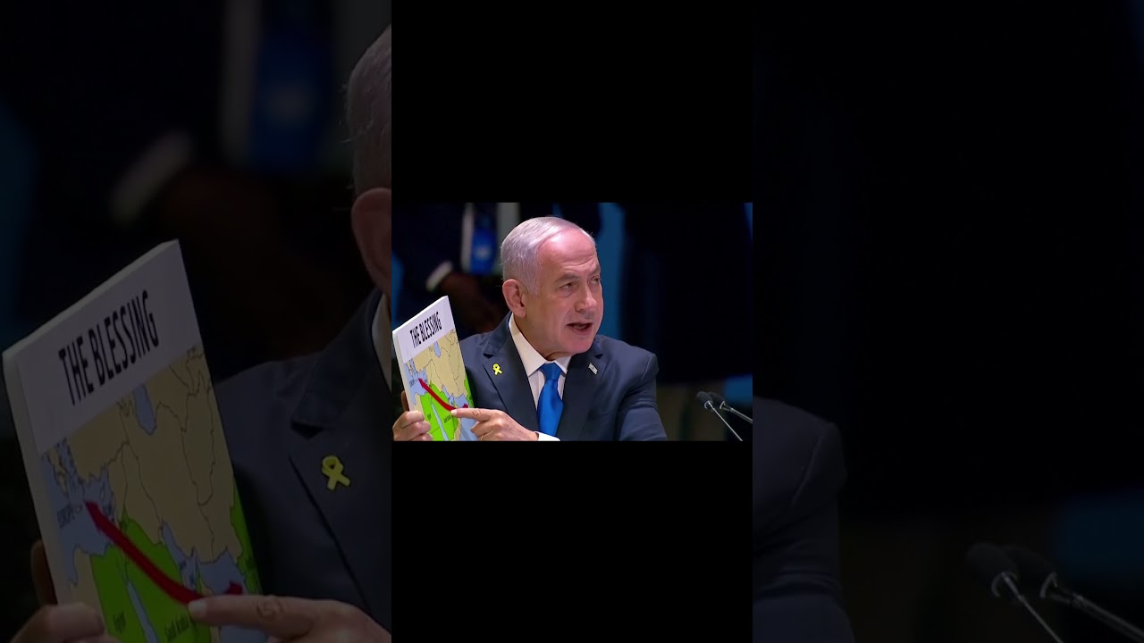 Netanyahu uses maps to show 'blessing' and 'curse' of the Middle East