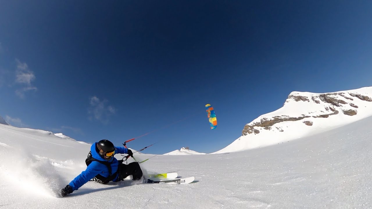 Kite ski Glacier 3000