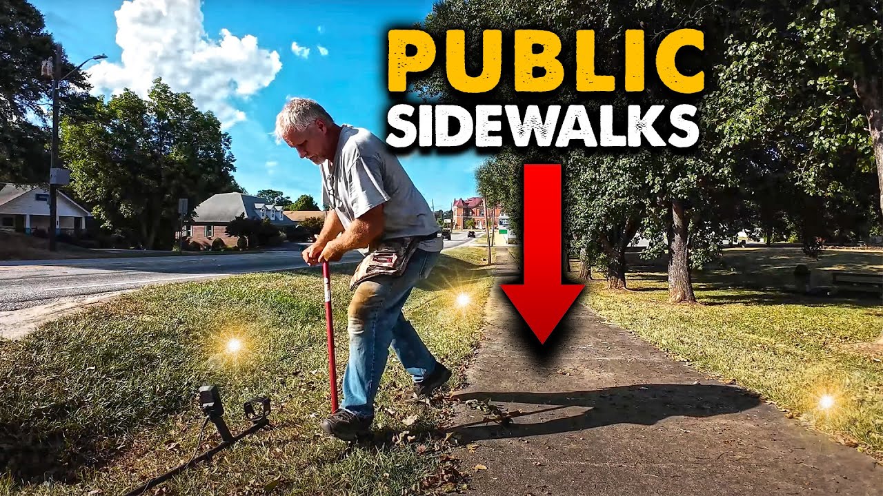 I Wonder What People Dropped Walking Down These Sidewalks Over The Last 80 Years? #metaldetecting