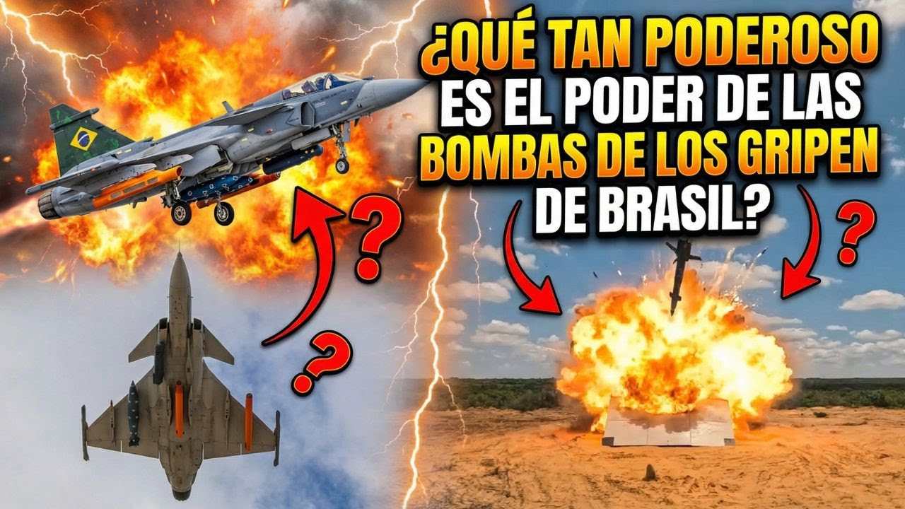 VEA EL MOMENTO EXACTO DE LA PRUEBA DE BOMBAS DEL GRIPEN BRASILEÑO