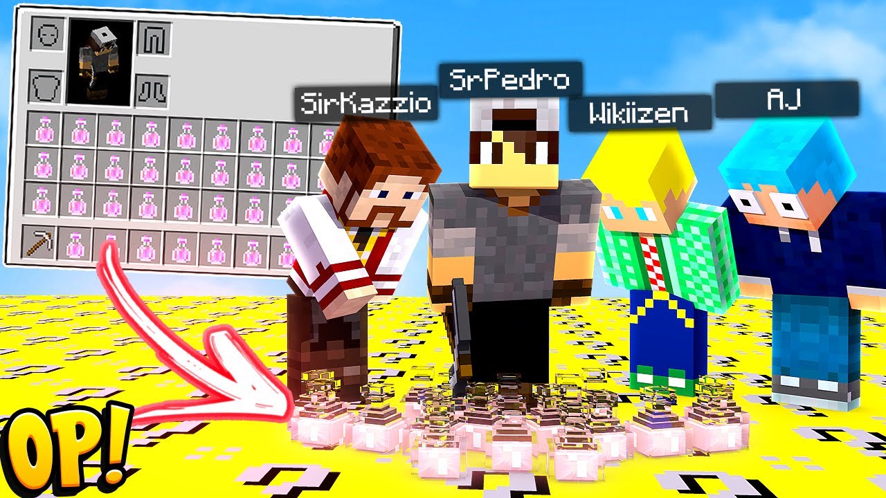 CUBÃO DE LUCKY BLOCK TROLL COM LUCKY POTION INFINITA!