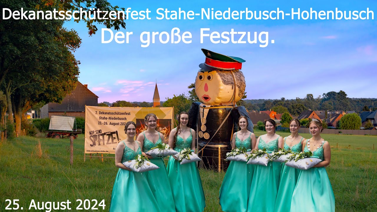 Der große Festzug beim Dekanatsschützenfest Stahe-Niederbusch-Hohenbusch - am 28. August 2024