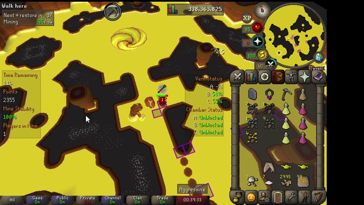 Volcanic Mine solo OSRS