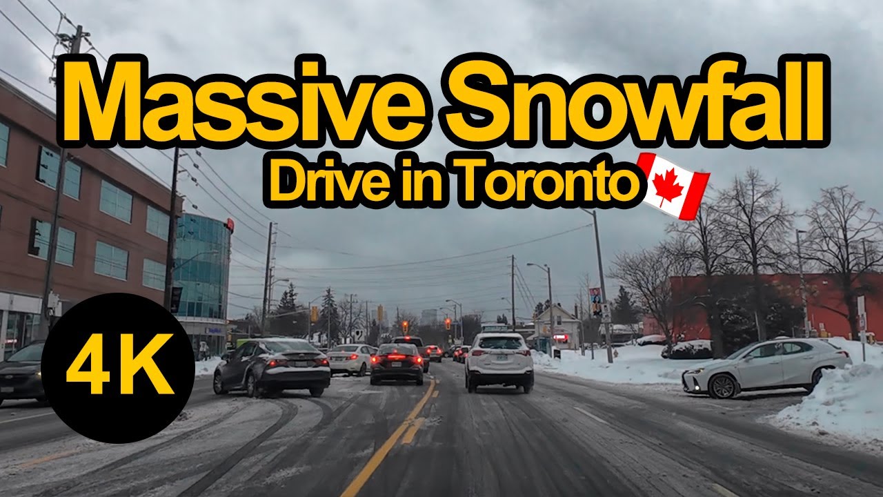 MASSIVE SNOWFALL DRIVE IN TORONTO 🇨🇦 | ROAD CONDITIONS, SNOW BANKS & SAFE WINTER DRIVING | 4K UHD