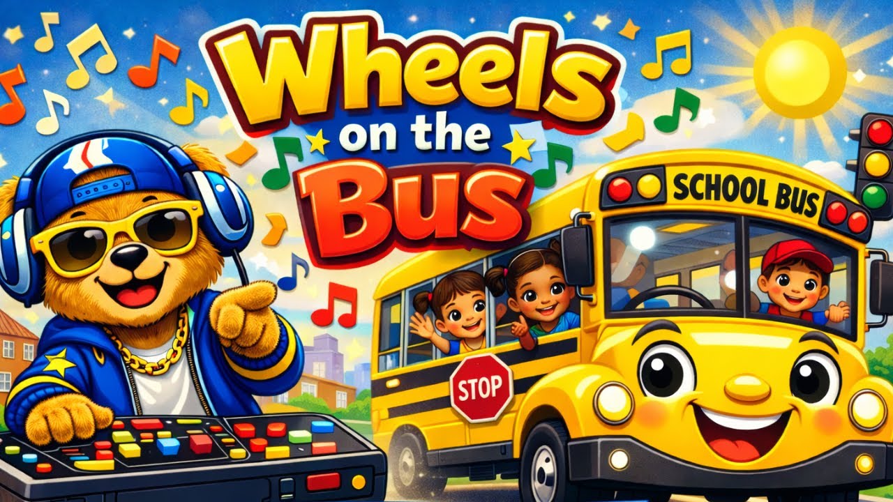 Wheels on the Bus | Nursery Rhyme + Kids Song