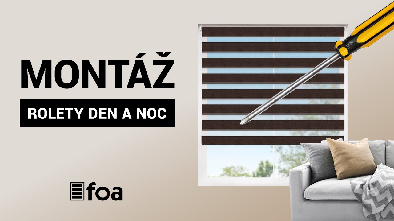 Mont&aacute;ž rolet Den a noc v otevřen&eacute; kazetě - Zavě&scaron;en&iacute; na okno | FOA