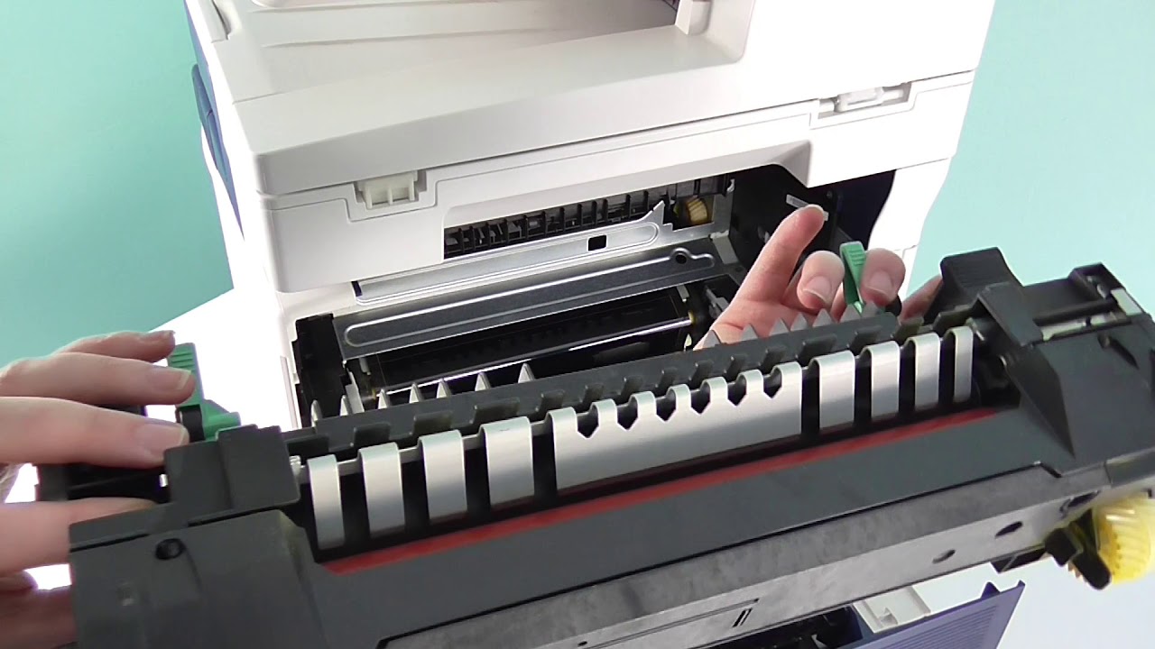 Как заменить/получить доступ к блоку термозакрепления на принтере Xerox WorkCentre