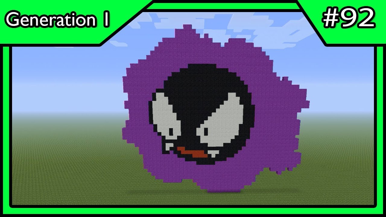 Minecraft Tutorial: Pokemon Pixel Art Gastly