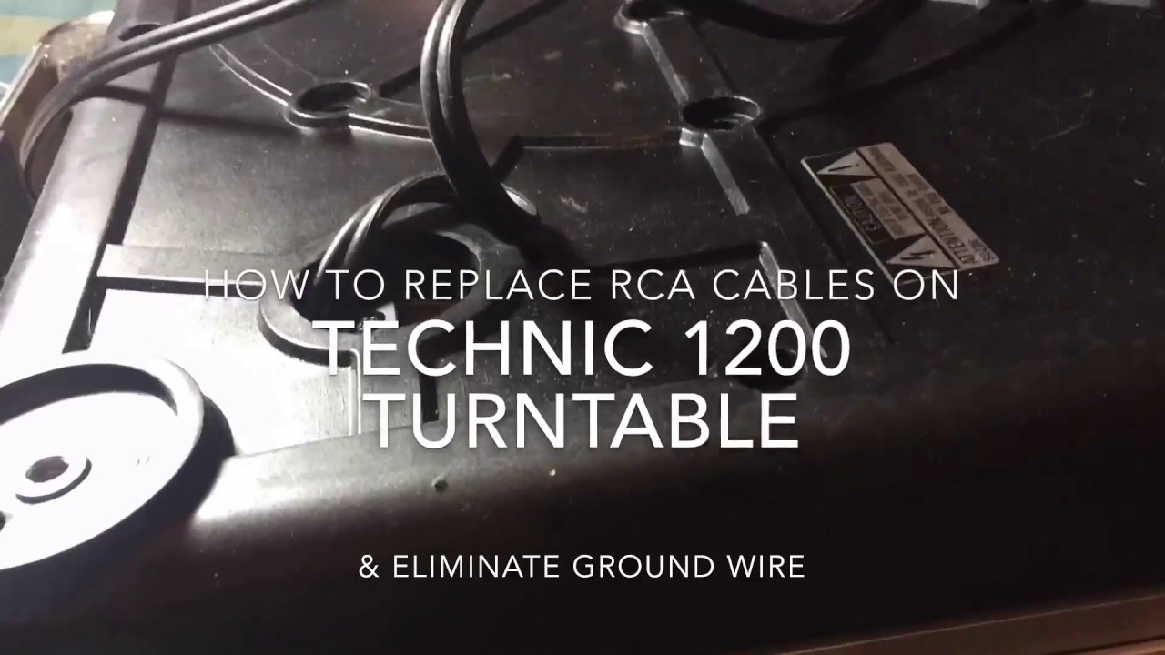How to replace RCA cables & remove ground wire for Technics 1200 turntable