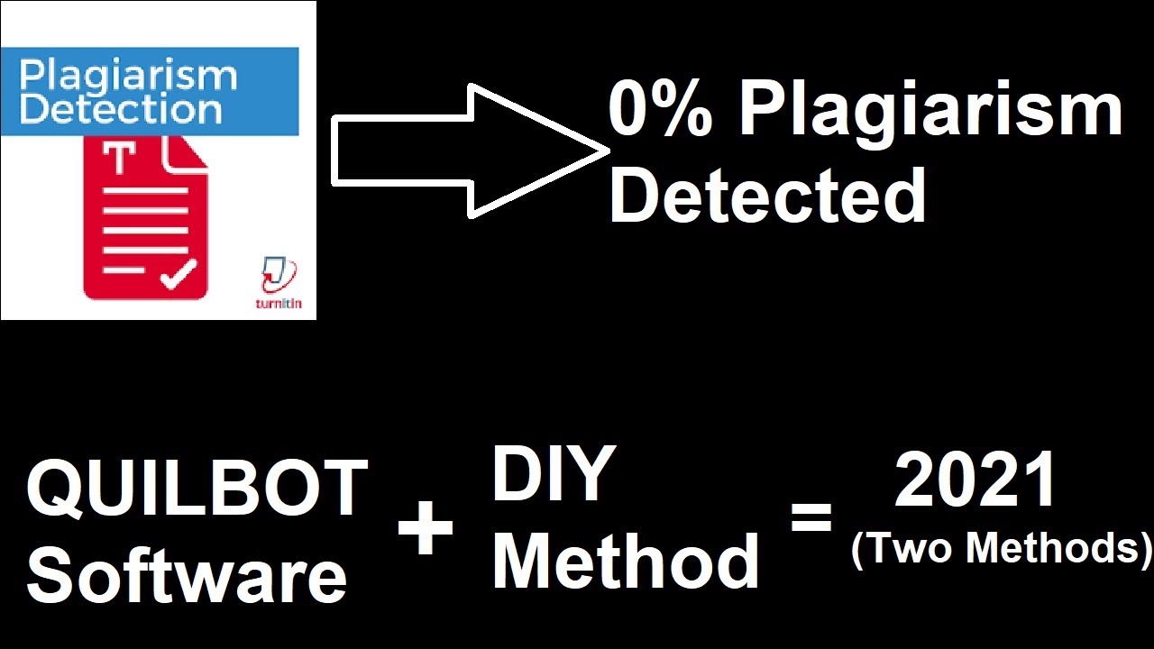 How to remove plagiarism from any document (0% Plagiarism Detected). 2021 Software+DIY = TWO METHODS