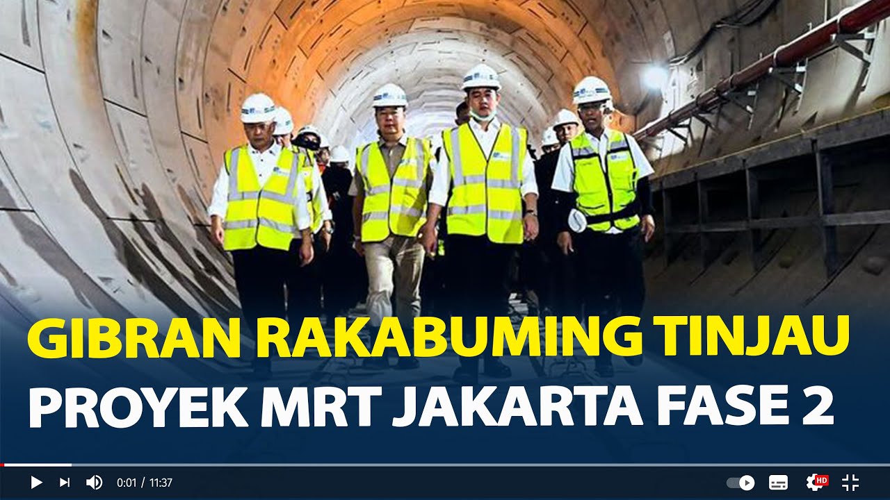Hari Kedua Jadi Wakil Presiden, Gibran Rakabuming Tinjau Proyek MRT Jakarta Fase 2