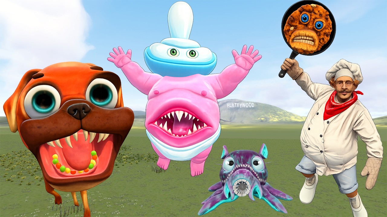 I FOUND OMELETTE MAN vs ALL MONSTERS FROM DARK PALS THE 1ST FLOOR In Garry's Mod!!?