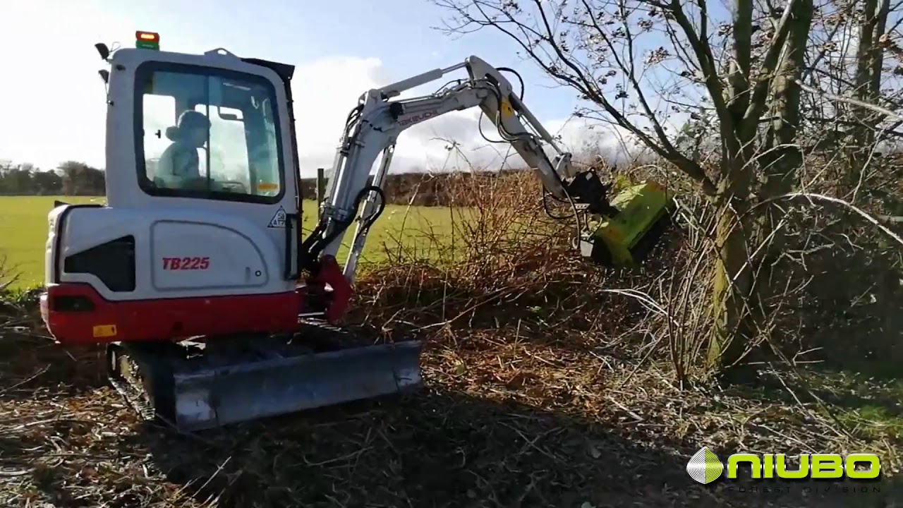 NIUBO KRP 80 MULCHING HEAD ON A TAKEUCHI EXCAVATOR - Niubo Machinery