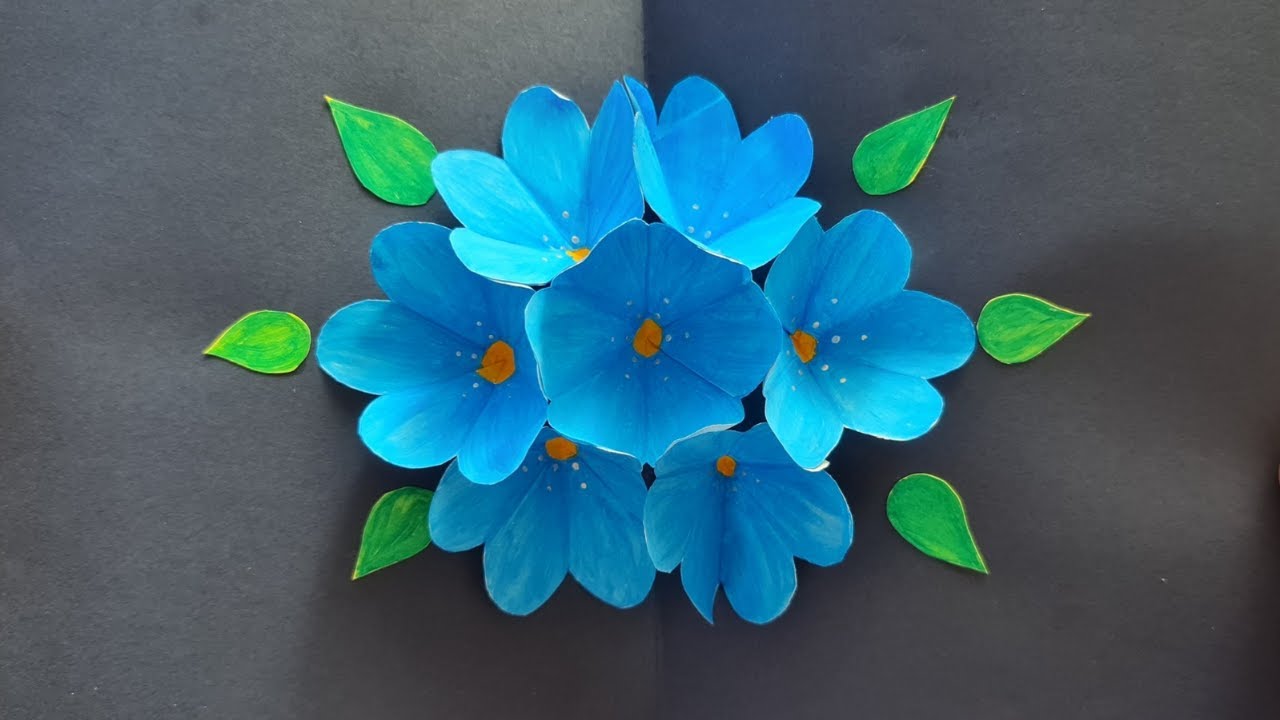 Cartão para o dia das mães - Cartão de flores 3D
